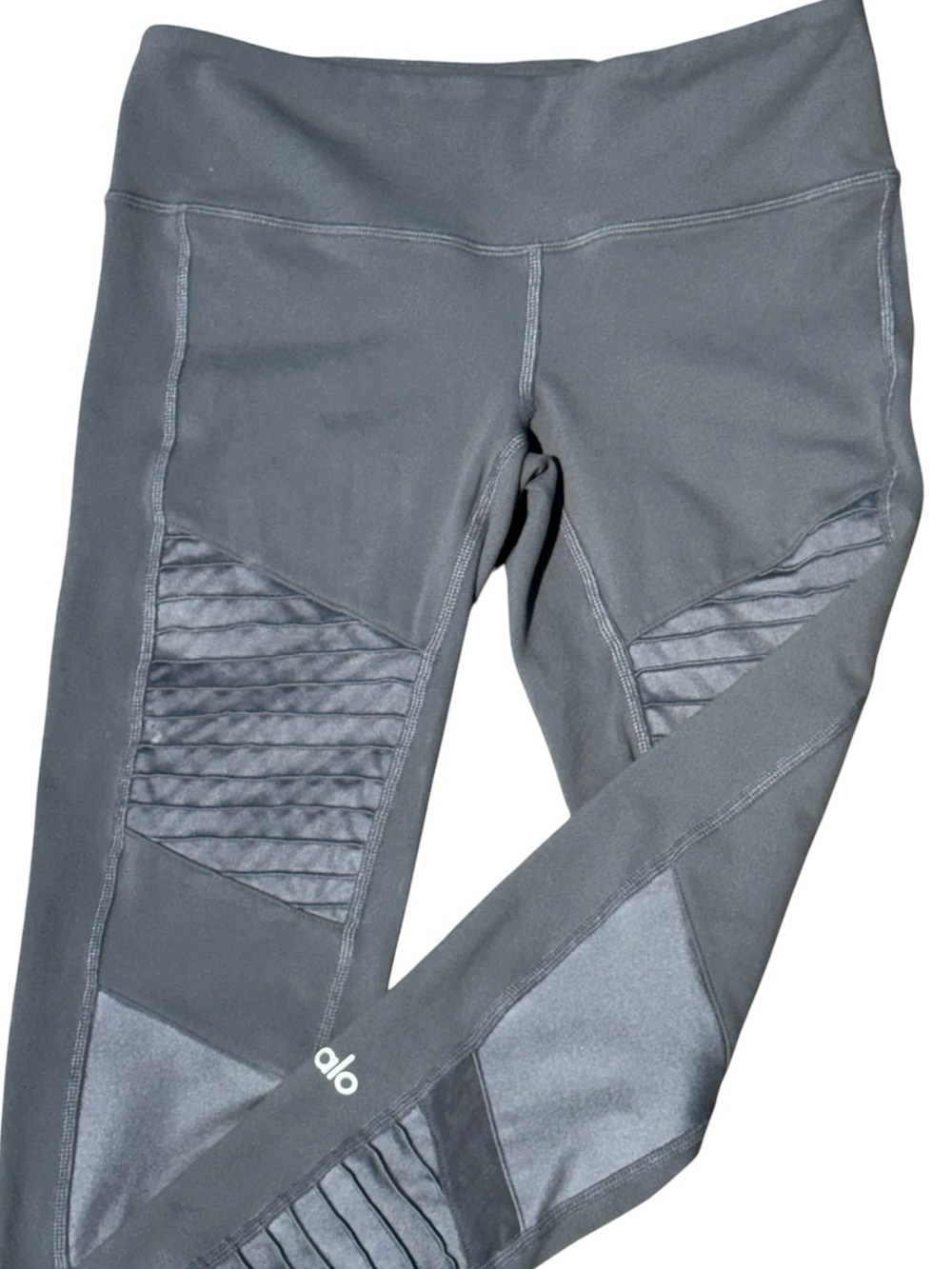 Alo Yoga Leggings Womens Size Small High-Waist Gray Moto athletic Performance